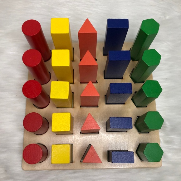 Shape Sequence Blocks Wooden Educational Montessori Toy Shape Sorting Puzzle - Picture 6 of 6